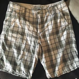 Grey plaid Express shorts